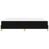 vidaXL Легло с пружинирана основа с матрак Черно 200 x 200 cm текстил