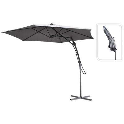 ProGarden Висящ чадър, сив, 300 см