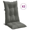 vidaXL Възглавници за стол 2 бр меланж тъмносиви 120x50x7 см плат