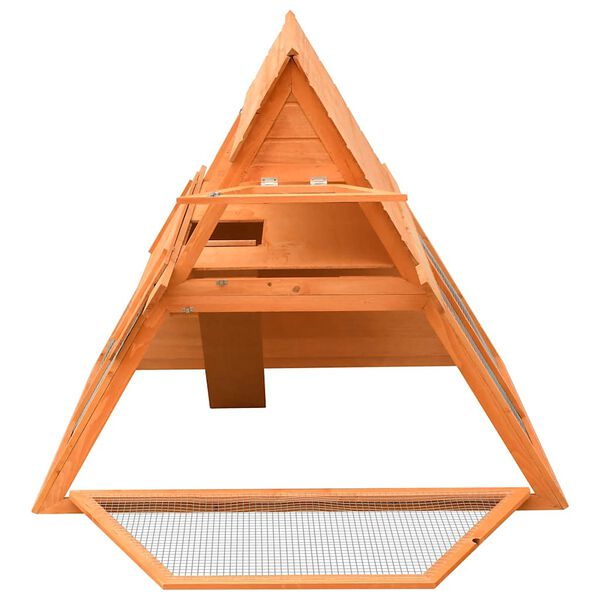 vidaXL Клетка за зайци, чам и ела масив, 152x128x108 см