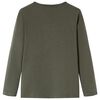 Детска тениска с дълъг ръкав, каки, 116