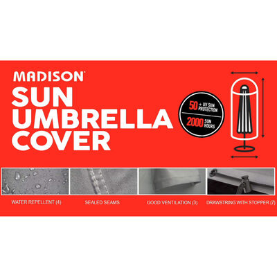 Madison Калъф за свободностоящ чадър, 55x250 см, сив