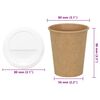 vidaXL хартиени чаши за кафе с капачки 1000 бр. 8oz 200ml