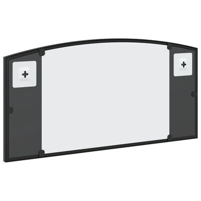 vidaXL Стенно огледало, черно, 60x30 см, арка, желязо