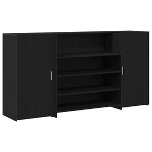vidaXL Рецепционно бюро, черен дъб, 200x50x103,5 см, инженерно дърво