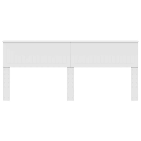 vidaXL Облегалка за глава Гланц бяло 200 cm Инженерно дърво