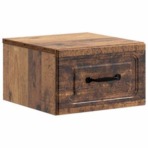 vidaXL Спален шкаф с монтаж на стена Старо дърво 34,5 x 33 x 20 см