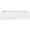 vidaXL Рамка за легло, бяло, 180x200 см, инженерно дърво