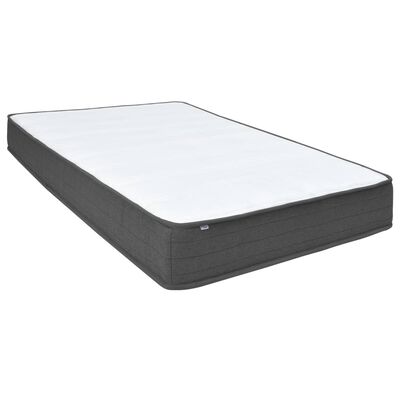 vidaXL Боксспринг легло, тъмносиво, текстил, 160x200 см