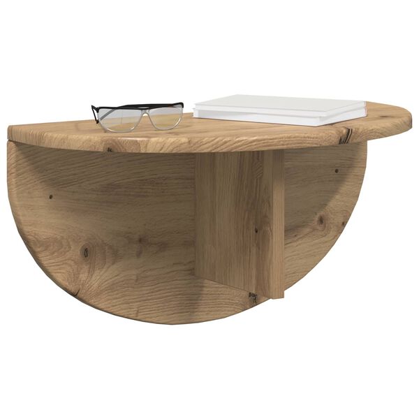 vidaXL Стенен рафт 2 pcs Дъб 48 x 24 x 24 см Инженерно дърво