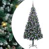 vidaXL С изкуствено коледно дърво с 300 LED светодиода Зелен 210 cm