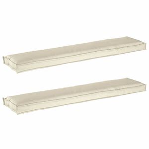 vidaXL Комплект възглавници за палет 2 pcs Крем 180 x 40 x 8 см