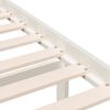 vidaXL рамка за легло бяла 75x190 см Small Single дърво масив