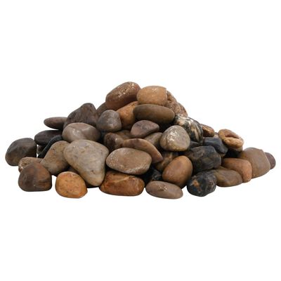 vidaXL Полирани камъчета 10 кг микс цветове 2-5 см