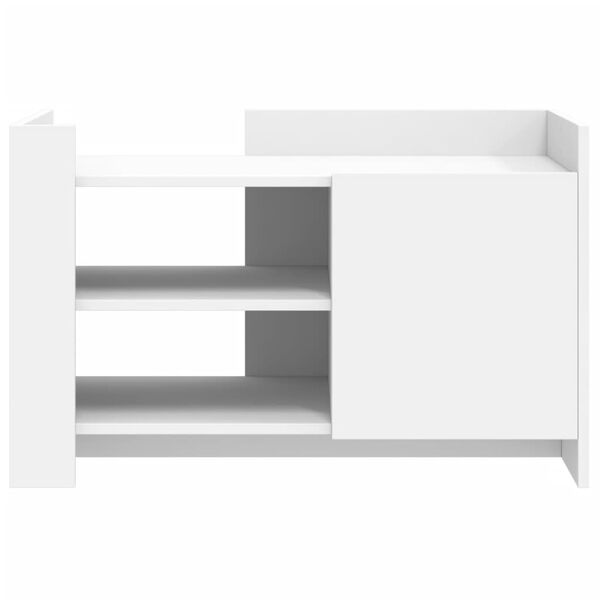 vidaXL Маса за кафе, бяла, 80x50x50 см, инженерно дърво