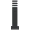 vidaXL Външна подова лампа с контакт, черен, 50 см, алуминий
