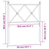 vidaXL Метална резервна табла за легло, бяла, 80 см