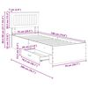 vidaXL Рамка за легло Кафяв дъб и сребро 75 x 190 cm Инженерно дърво