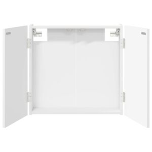 vidaXL Кабинет за дартборд Бяло 56 x 12 x 53,5 см Инженерна дървесина