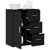 vidaXL Сайдборд, черен, 60x31x70 см, инженерно дърво