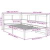 vidaXL Легло с етажерка за книги, без матрак, 90x200 см, бор масив