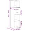 vidaXL Висок шкаф, бял, 30x42,5x124 см, инженерно дърво