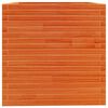 vidaXL Градинска кашпа, восъчнокафява, 70x70x72,5см борово дърво масив