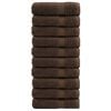 vidaXL Премиум хавлиени кърпи SOLUND 10 бр кафяви 100x150 см 600 gsm