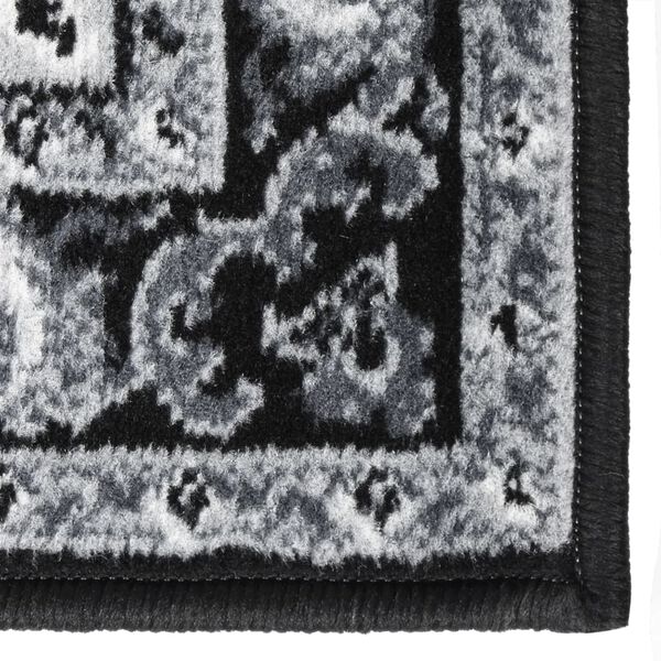 vidaXL Пътека, BCF, черна, 60x450 см