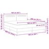 vidaXL Легло с пружинирана основа Черно 160 x 200 cm Изкуствена