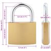 vidaXL U Lock с ключове 2 pcs Месинг Желязо