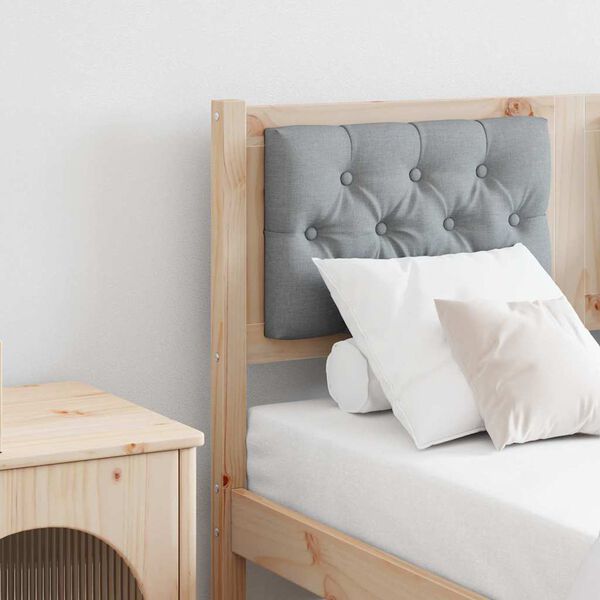 vidaXL Облегалка за глава Кафяв и светло сив 135 cm Борово дърво масив