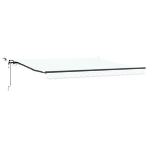 vidaXL Прибираща се тента Бяло 400 &times; 300 cm Полиестер