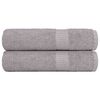 vidaXL Кърпи за баня FROGN 2 бр. Сиви 100x150 см 360 г/м&sup2;