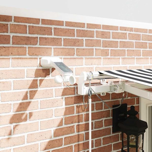 vidaXL Автоматично прибираща се тента с LED антрацит и бял 400x300 см