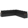 vidaXL Patio Sofa Set 9-местни Black
