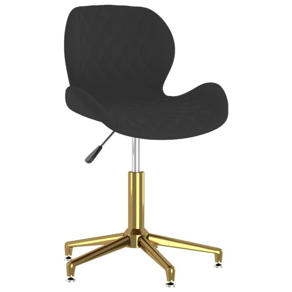 335048 vidaXL Swivel Dining Chairs 2 pcs Black Velvet