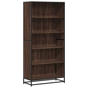 vidaXL Библиотека, кафяв дъб, 80,5x35x170,5 см, инженерно дърво