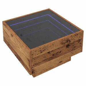 vidaXL Масичка за кафе Старо дърво 50 x 50 x 30 см