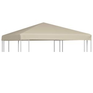 vidaXL Покрив за шатра, 310 г/м&sup2;, 3x3 м, бежов