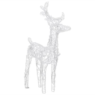 vidaXL Коледна украса елени с шейна, 160 LED, 130 см, акрил