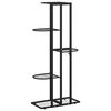 vidaXL 5-етажна поставка за цветя, 43x22x98 см, черен, метал