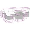 vidaXL Градински диван с възглавници 5 части бежов полиратан акация