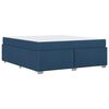 vidaXL Рамка за легло с матрак Синьо 180 x 200 cm текстил