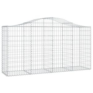 vidaXL Дъговидна габионна кошница 200x50x100/120 см поцинковано желязо