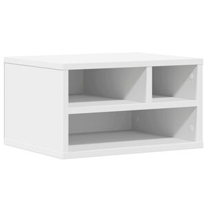 vidaXL Стойка за принтер, бяла, 40x32x22,5 см, инженерно дърво