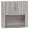 vidaXL Стенен шкаф, сив сонома, 80x33x80 см, инженерно дърво
