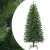 vidaXL С изкуствено коледно дърво 150 см ПВЦ, ПЕ и стомана Зелен