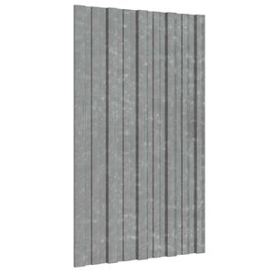 vidaXL Покривен панел 12 бр. Сребристо 80 x 45 cm Поцинкована стомана