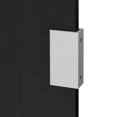 vidaXL Страничен панел за навес за врата черен 50x100 см стъкло